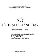 Kế hoạch giảng dạy môn Công nghệ khối 6